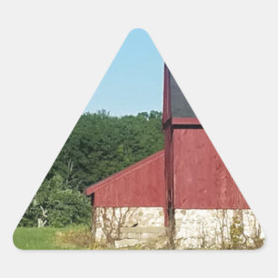 Pegatina Triangular Barn de campo