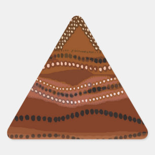 Pegatina Triangular Batik caribeño - Pequeño
