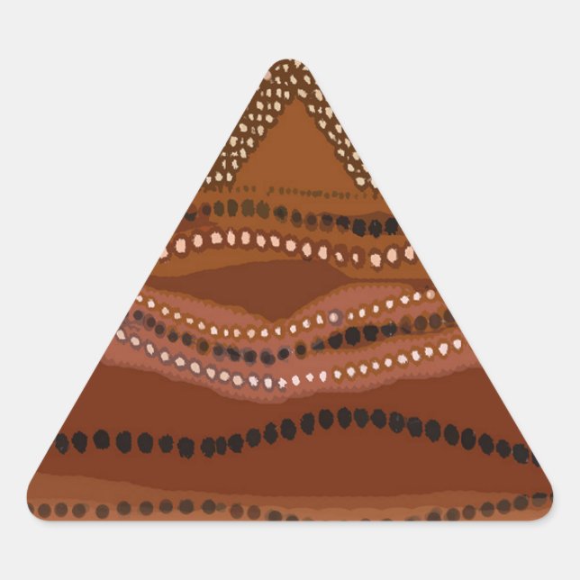 Pegatina Triangular Batik caribeño - Pequeño (Anverso)
