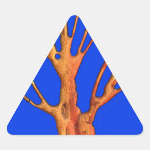 Pegatina Triangular Belleza de Acacia en África: Serenidad Serengeti.
