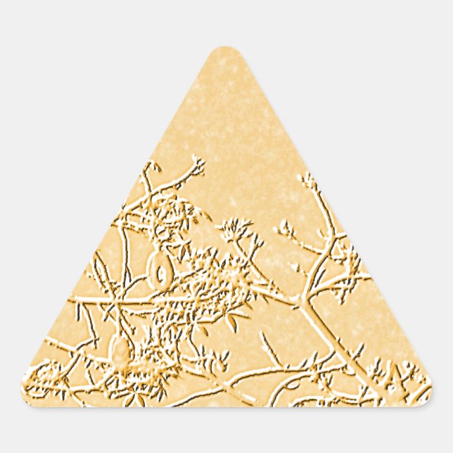 Pegatina Triangular Benditas sean. (Anverso)