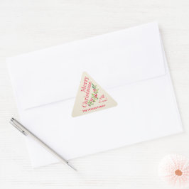 Pegatina Triangular Berries y vegetación en vacaciones de Navidades de