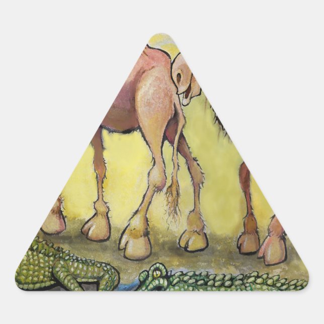 Pegatina Triangular Bestias de postre (Anverso)