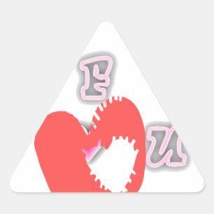 Pegatina Triangular BFF. Mejor Amigos Para Siempre: Te Amo Imprimir Ar