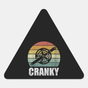 Pegatina Triangular Bicicleta Cranky Regalos Ciclistas Amantes Cranky
