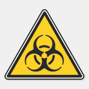 Pegatina Triangular Biohazard 02
