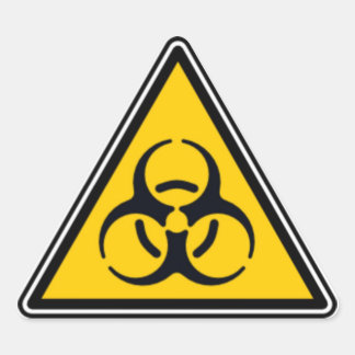 Pegatina Triangular Biopeligro 02