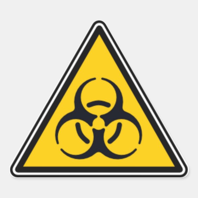 Pegatina Triangular Biopeligro 02 (Anverso)