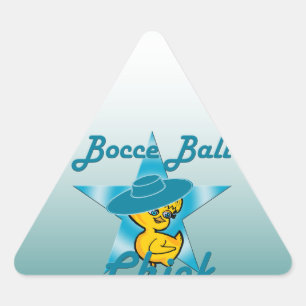 Pegatina Triangular Bocce Ball Chick #7