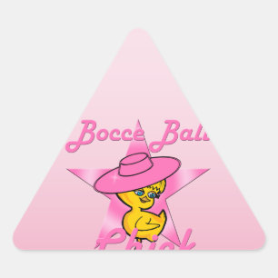 Pegatina Triangular Bocce Ball Chick #8
