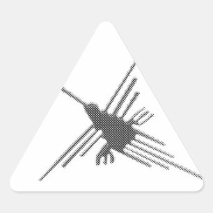 Pegatina Triangular Boletín de líneas de Nasca Hummingbird
