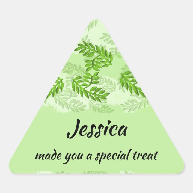 Pegatina Triangular Bonito deja regalo de cocina casera (Anverso)