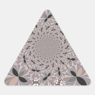 Pegatina Triangular Bonito kaleidoscopio gris de ceniza sin fisuras