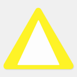 Pegatina Triangular Bordes grandes - Alerta amarilla