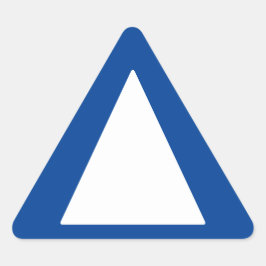 Pegatina Triangular Bordes grandes - Alerta azul