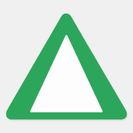 Pegatina Triangular Bordes grandes - Alerta verde
