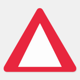 Pegatina Triangular Bordes grandes - Aviso rojo