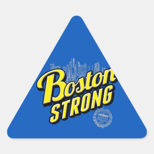 Pegatina Triangular Boston City recuerda con fuerza el azul