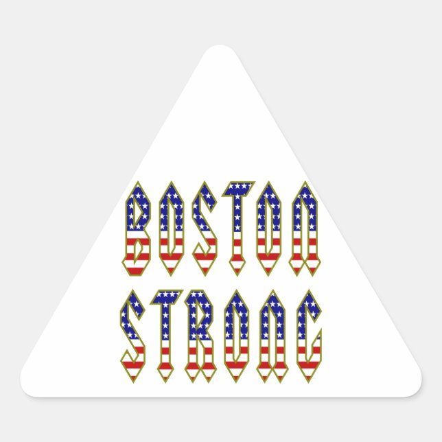 Pegatina Triangular Boston Strong (Anverso)