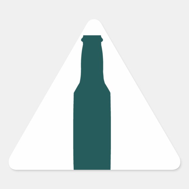 Pegatina Triangular Botella de cerveza (Anverso)