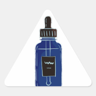 Pegatina Triangular Botella de suero