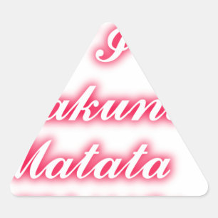 Pegatina Triangular Brillo de San Valentín hakunamatata colores románt