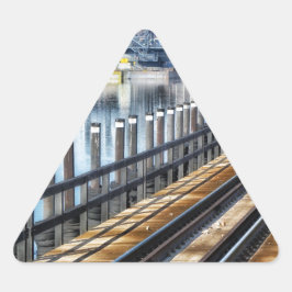 Pegatina Triangular bronx nueva york edificios río