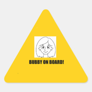 Pegatina Triangular ¡Bubby a bordo!