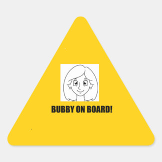 Pegatina Triangular ¡Bubby a bordo!