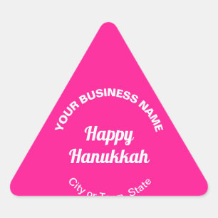 Pegatina Triangular Business Hanukkah Saludo al Rosa