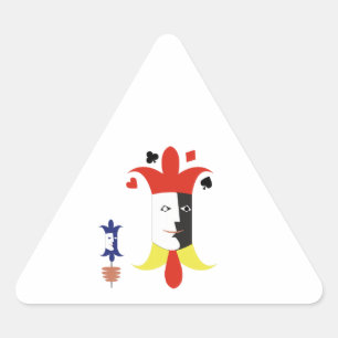 Pegatina Triangular Cabezas de broma