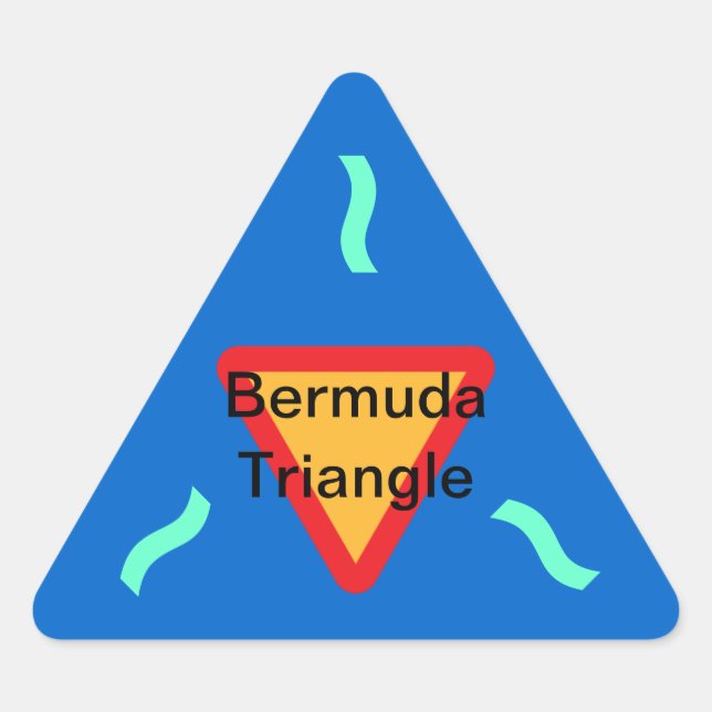 Pegatina Triangular calcomanías del TRIÁNGULO DE LAS BERMUDAS (20) (Anverso)