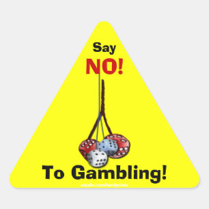 Pegatina Triangular Campaña anti-juego dice Pegatinas