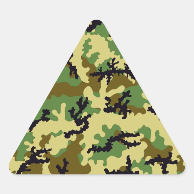 Pegatina Triangular Camuflaje de Woodland (Anverso)