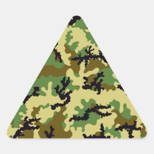 Pegatina Triangular Camuflaje de Woodland