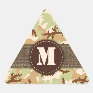 Pegatina Triangular Camuflaje del desierto