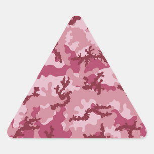 Pegatina Triangular Camuflaje rosa