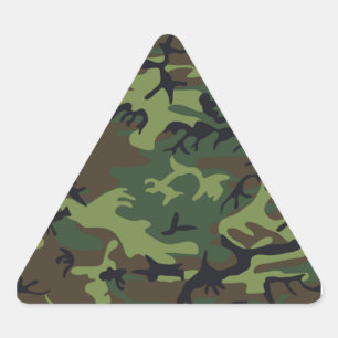 Pegatina Triangular Camuflaje verde militar