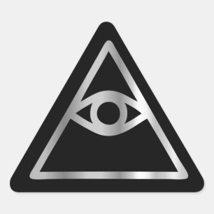 Pegatina Triangular Cao dai Ojo de la Providencia - Icono religioso