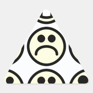 Pegatina Triangular cara feliz de emoticono