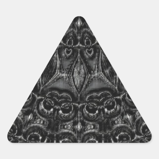 Pegatina Triangular Carbón Mandala (Anverso)