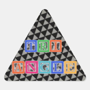 Pegatina Triangular Cartas de bloque