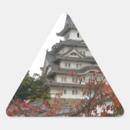 Pegatina Triangular Castillo de Viajes Himeji