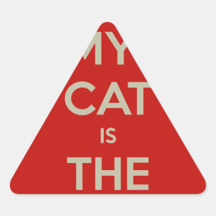 Pegatina Triangular Cat Qoute