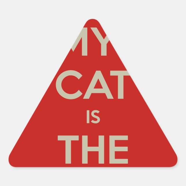 Pegatina Triangular Cat Qoute (Anverso)