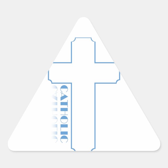 Pegatina Triangular Católico (Anverso)