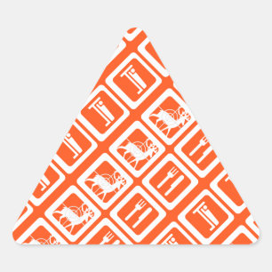 Pegatina Triangular Caza de sueño de comer