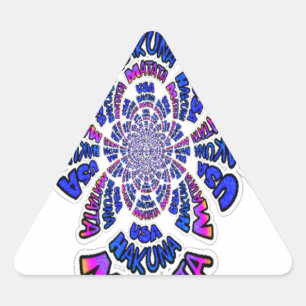 Pegatina Triangular Celebración en EEUU: Bonito texto divertido y arte