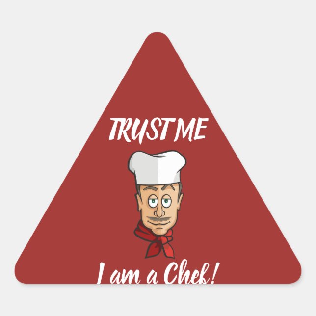Pegatina Triangular Chef (Anverso)