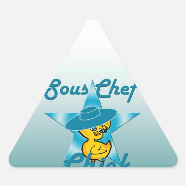Pegatina Triangular Chef Sous #7 (Anverso)